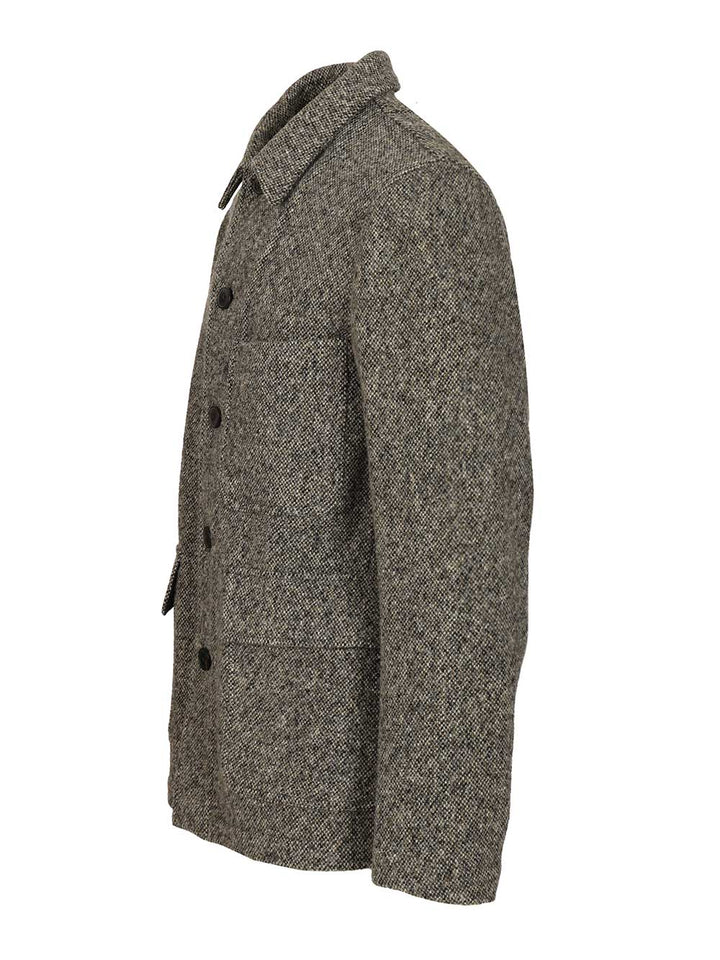 Dries Van Noten Wool Blend Jacket Coats - Grey | 540f34571ec3e56f647769f60a6f515c7facdb89