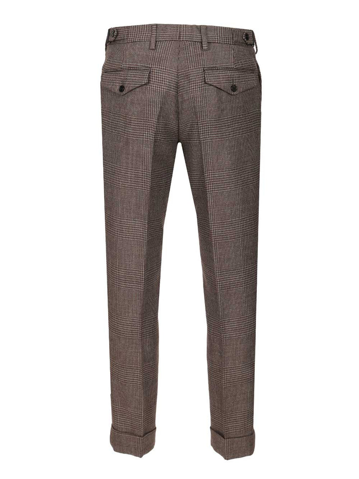 Dries Van Noten Prince Of Wales Wool Trousers - Brown | 4bcf1c832c9fe08a67abac8898ae97ad6447fe69