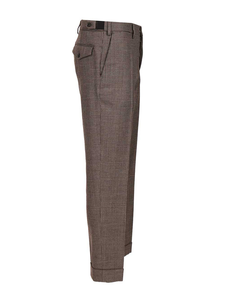 Dries Van Noten Prince Of Wales Wool Trousers - Brown | 1b61bc9ffd47f253da629b3eda2cf6f256cf895d