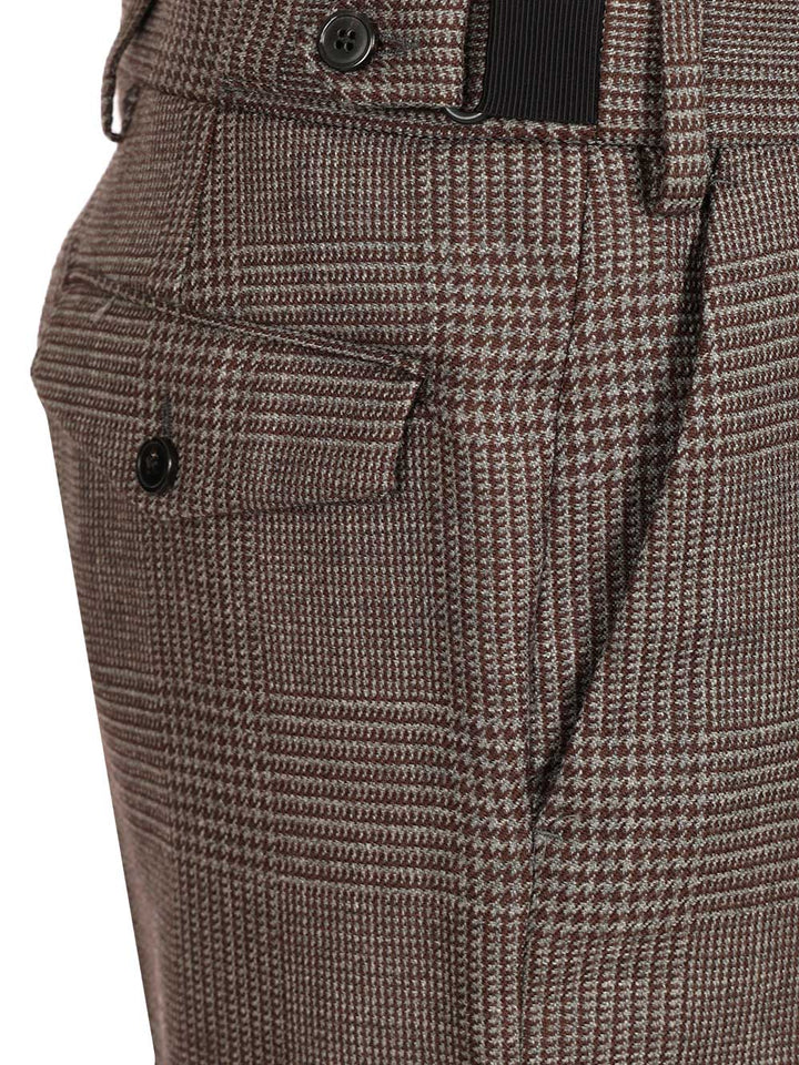 Dries Van Noten Prince Of Wales Wool Trousers - Brown | 9994c3017399b1f5ae6b89d9191ba68b00decde2