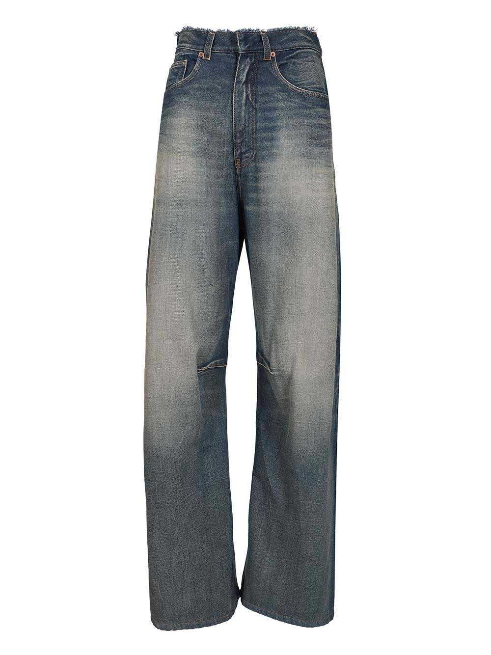 Mm6 Maison Margiela Wide-Leg Jeans - Blue | 4a79cc51725963c23ac387553c140fdfbadb8a0e