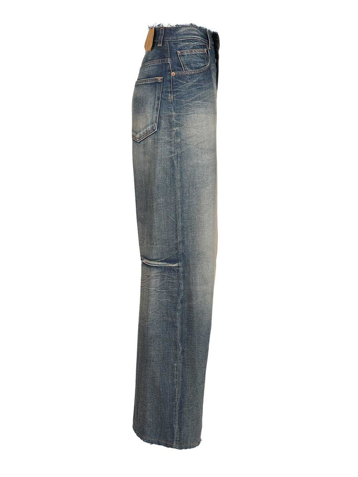 Mm6 Maison Margiela Wide-Leg Jeans - Blue | 0b7b2edf00f9a06cd8cb08f55b6983c960064583