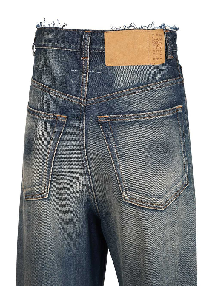 Mm6 Maison Margiela Wide-Leg Jeans - Blue | 5e4d2a8873fa61582541efdfdca35b0059e5ec97