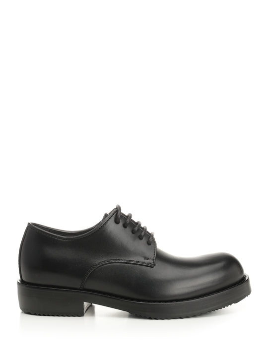 Leather Derby Shoe Lace-Up Shoes Black