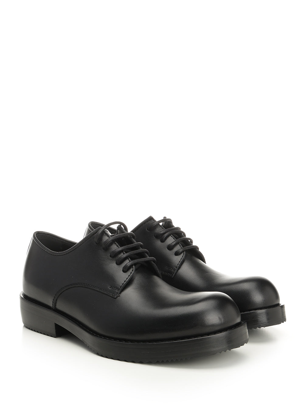 Dries Van Noten Leather Derby Shoe Lace-Up Shoes - Black | 204d22c1af981e9c339ebe35510389225cc0a841
