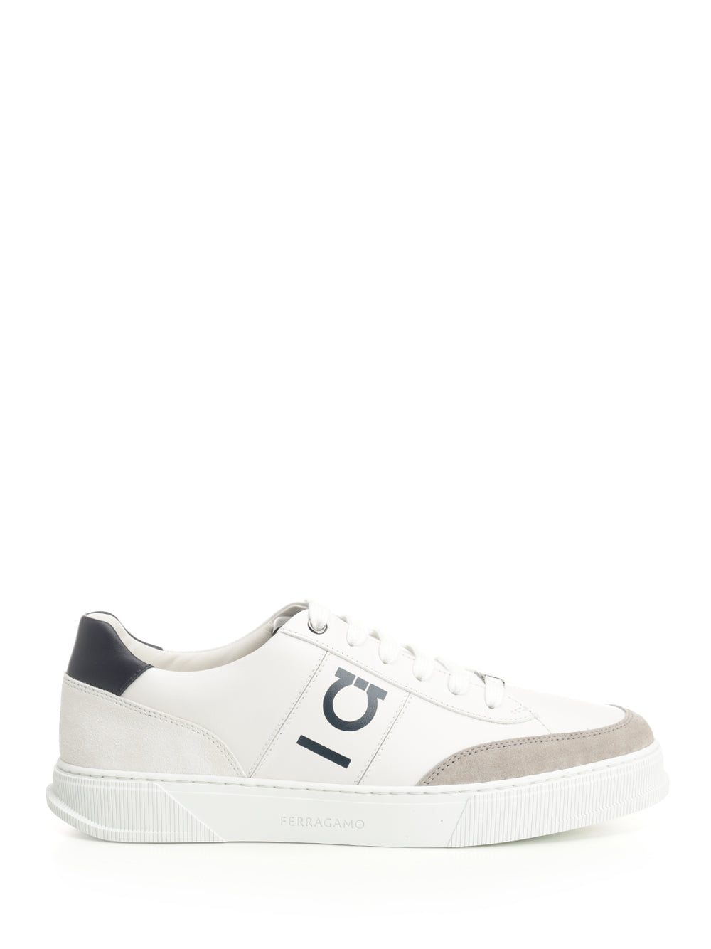 Ferragamo Low-Top Sneaker With Gancini Sneakers - White | 1001f82ab37cf99db0554df7a9862fe1e6a1617d