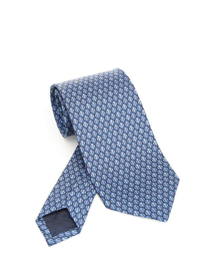 Ferragamo Ferragamo Monogram Ties And Bow Ties - Blue | 5a4a712925f019b9a47587b9e51f3c2d1e005edd