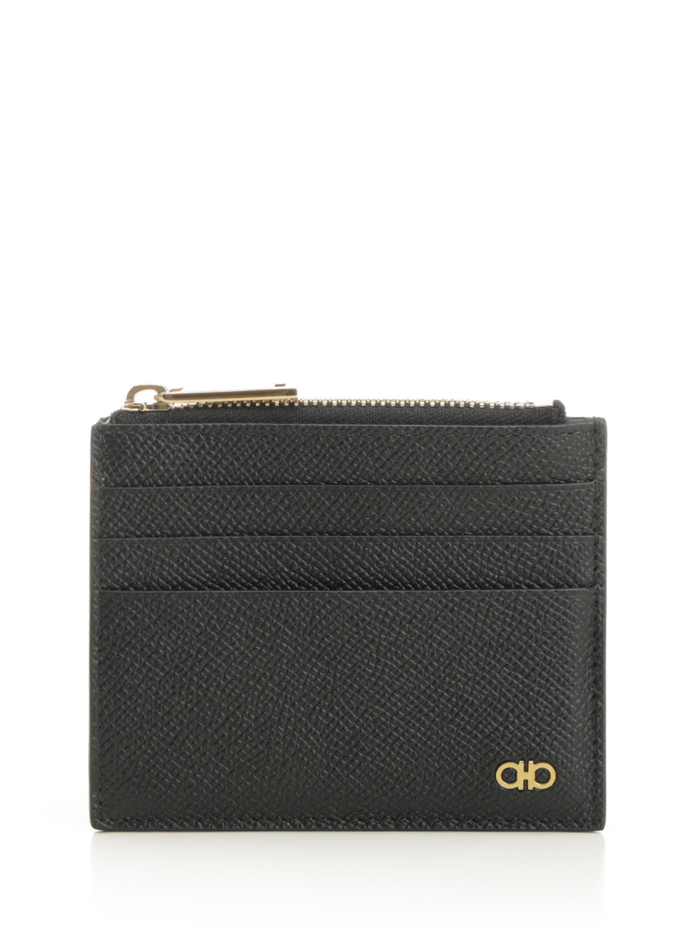 Ferragamo Credit Card Holder With Zip Wallets - Black | 9e4f789c213b32cb93e1498dd4b867bdfcc11c3c