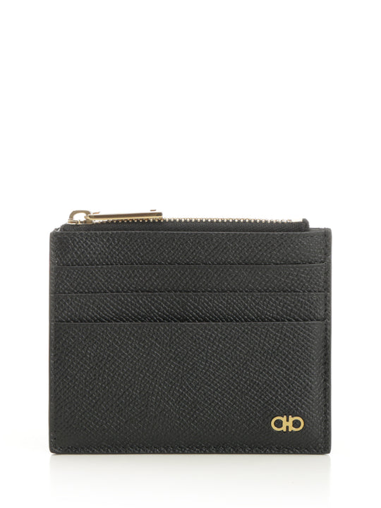 Credit Card Holder With Zip Wallets Black