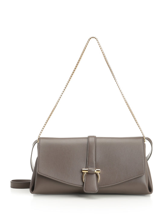 Shoulder Bag With Front Flap Shoulder Bags Grey