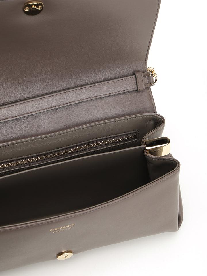 Ferragamo Shoulder Bag With Front Flap Shoulder Bags - Grey | 9983a5e3b226a83bf16f7de9bc3817e56df4b07e