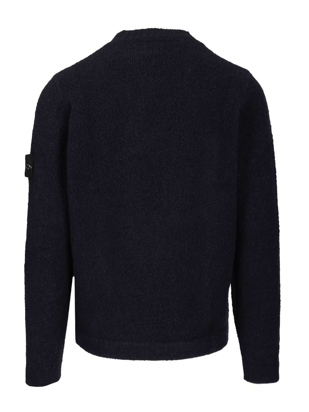 Stone Island Organic Cotton Crew Neck Sweater With English Ribs Knitwear - Blue | a33a582bf80081a25518fc2a5d88a6505739cd62