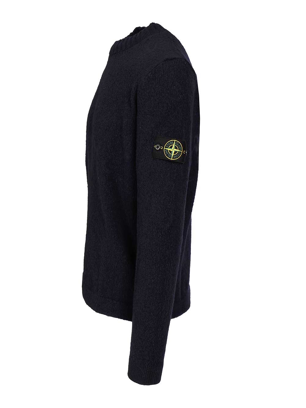 Stone Island Organic Cotton Crew Neck Sweater With English Ribs Knitwear - Blue | 198b1b4465e267e7345588b1fe1e6a7ed9adc5a4