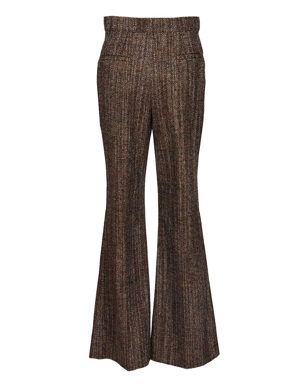 Fendi Rust Wool And Alpaca Trousers - Brown | 6cfa230350d6c1e77074e8f413804a9fbccdc17a