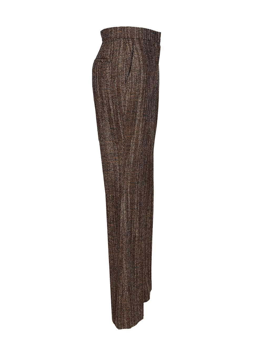 Fendi Rust Wool And Alpaca Trousers - Brown | 77ce13c0f23aef936a42829fb1b1f0ca89aca612