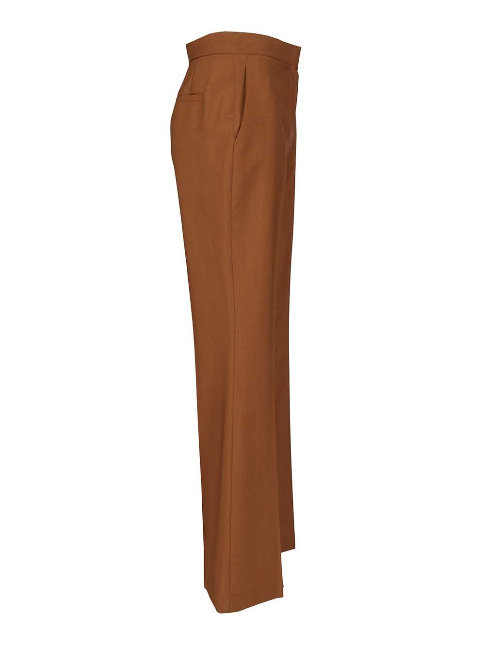 Fendi Brown Wool And Mohair Trousers - Brown | 7e849277d2af9d23aab5020dfbd81545ef93aeb7