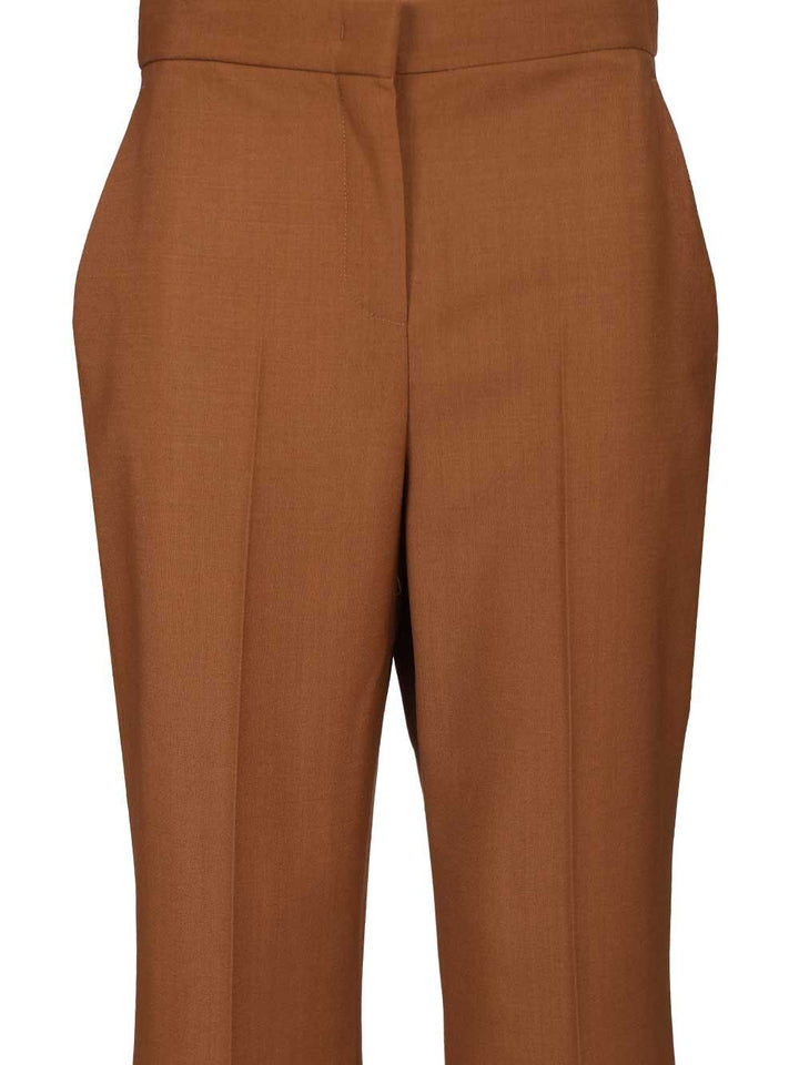Fendi Brown Wool And Mohair Trousers - Brown | 09ece5a42f3732248a1f1369e31bd9d72c6cc4af
