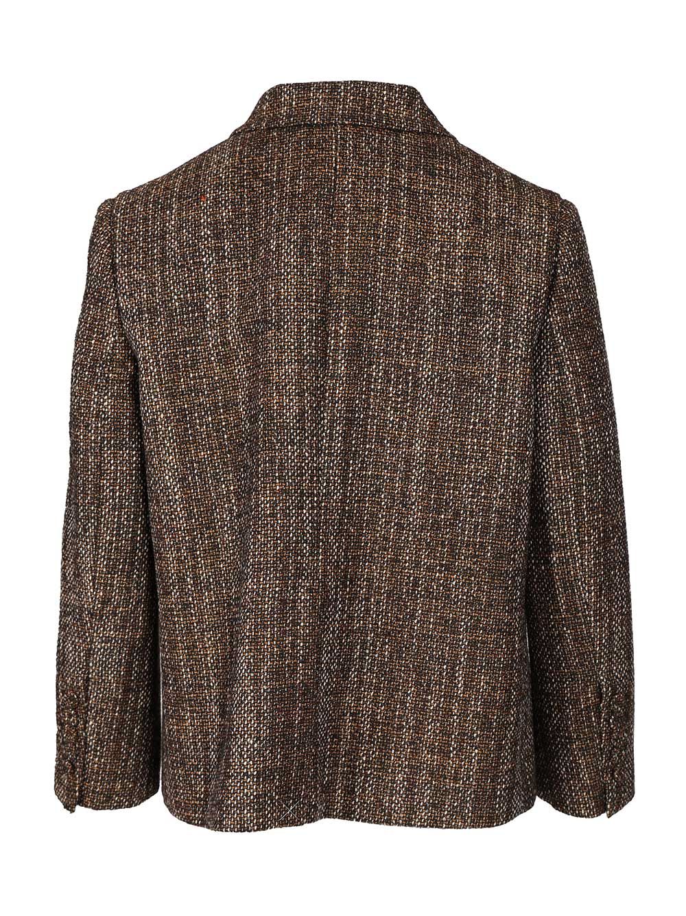 Fendi Rust Wool And Alpaca Jacket Jackets - Brown | 63234977974ebe167c07ab577e319d6f6e7691c0