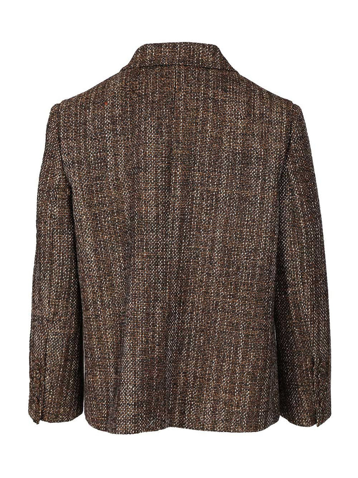 Fendi Rust Wool And Alpaca Jacket Jackets - Brown | 63234977974ebe167c07ab577e319d6f6e7691c0