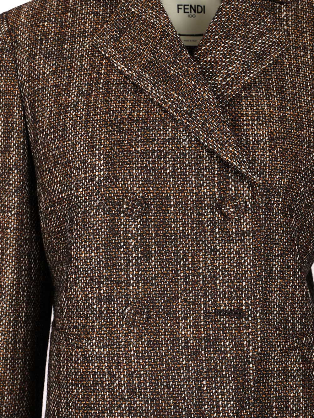 Fendi Rust Wool And Alpaca Jacket Jackets - Brown | e763668984d5afcdff1ac9391cf31defa73418bf