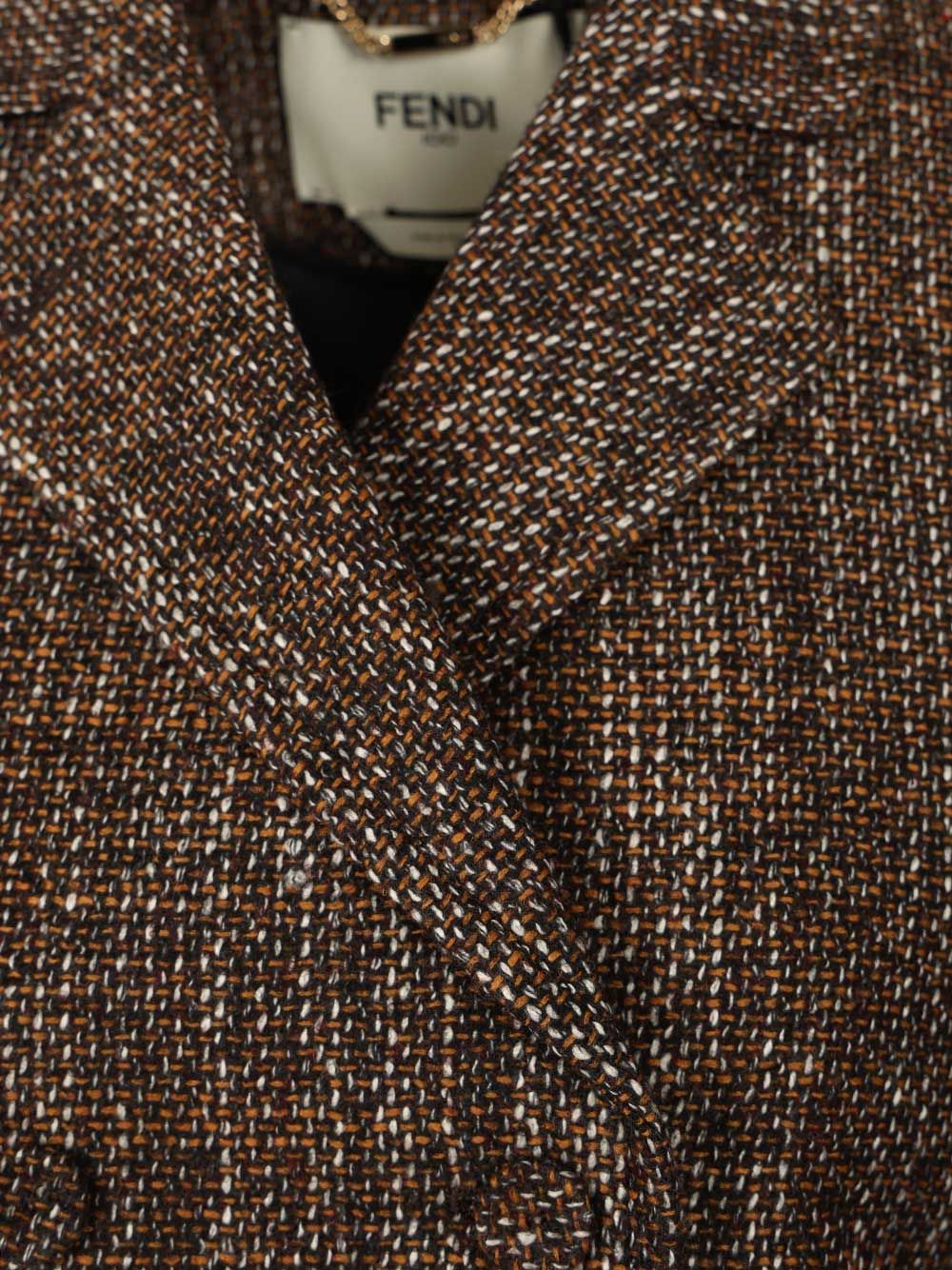 Fendi Rust Wool And Alpaca Jacket Jackets - Brown | f4c1416e5818915643137136611498eaf693acdc