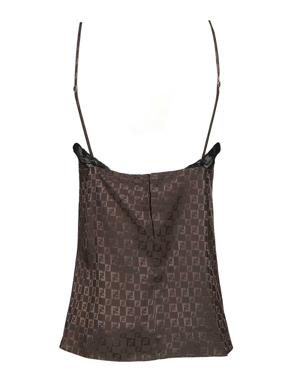 Fendi Silk Top Tops - Brown | 8982e057624c99798d4ae1d314e6e862c50b0b99
