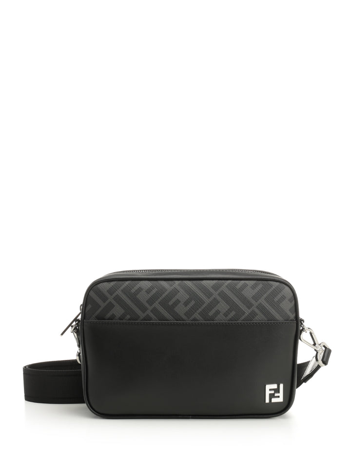 Fendi Squared Ff Crossbody Bags - Black | f64bc793dc33d7e3e3335010bf64e3593e16adc9