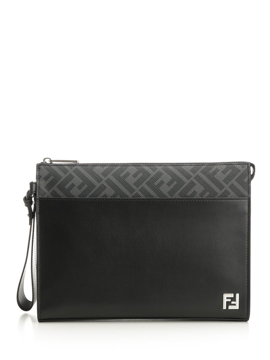 Squared Ff Handbags Black