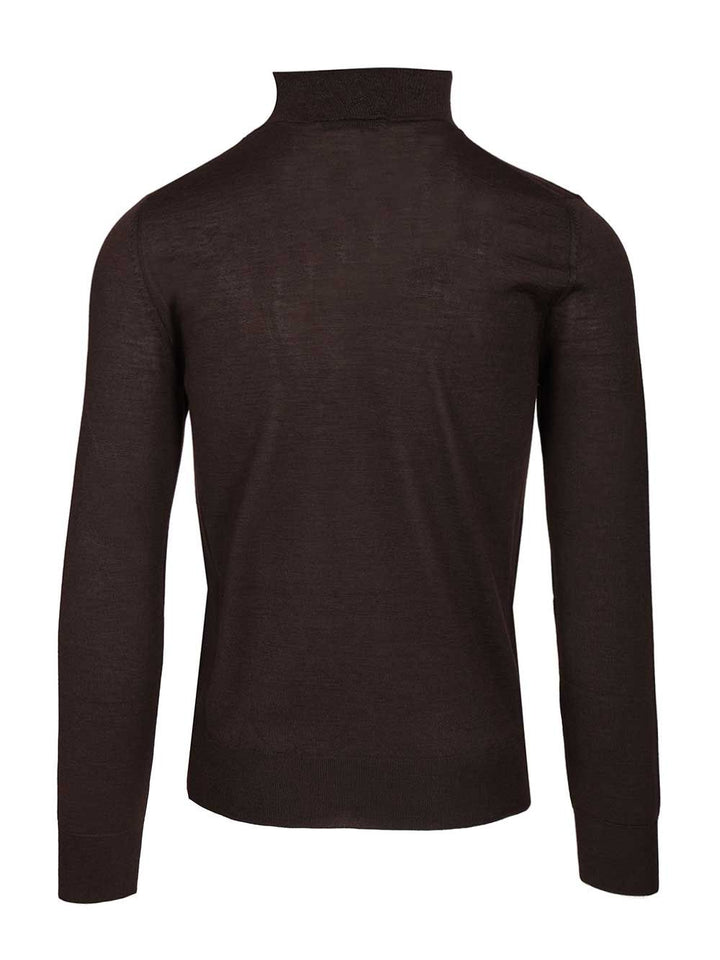 Al Duca D'Aosta 1902 Cashmere And Silk Turtleneck Sweater Knitwear - Brown | a8d4d7fbbb0ec4273b4df236bc1686de499ff6de