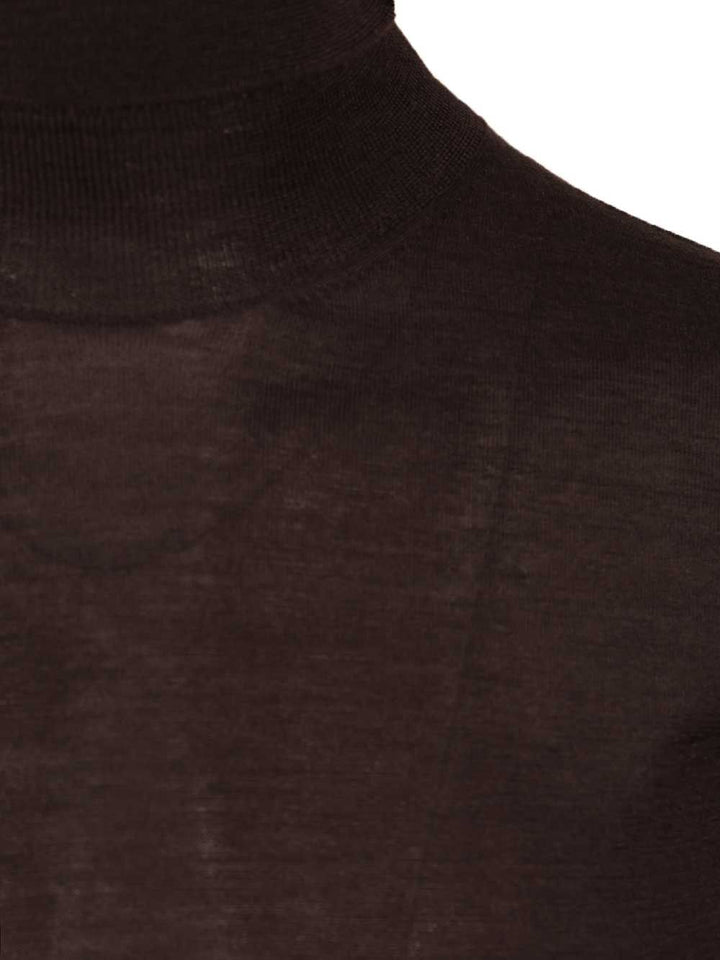 Al Duca D'Aosta 1902 Cashmere And Silk Turtleneck Sweater Knitwear - Brown | 4817eef3074423c7f96cb5fec89cd15cd464b92f