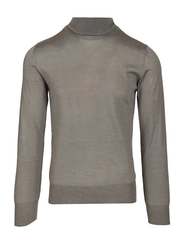 Cashmere And Silk Turtleneck Sweater Knitwear Grey