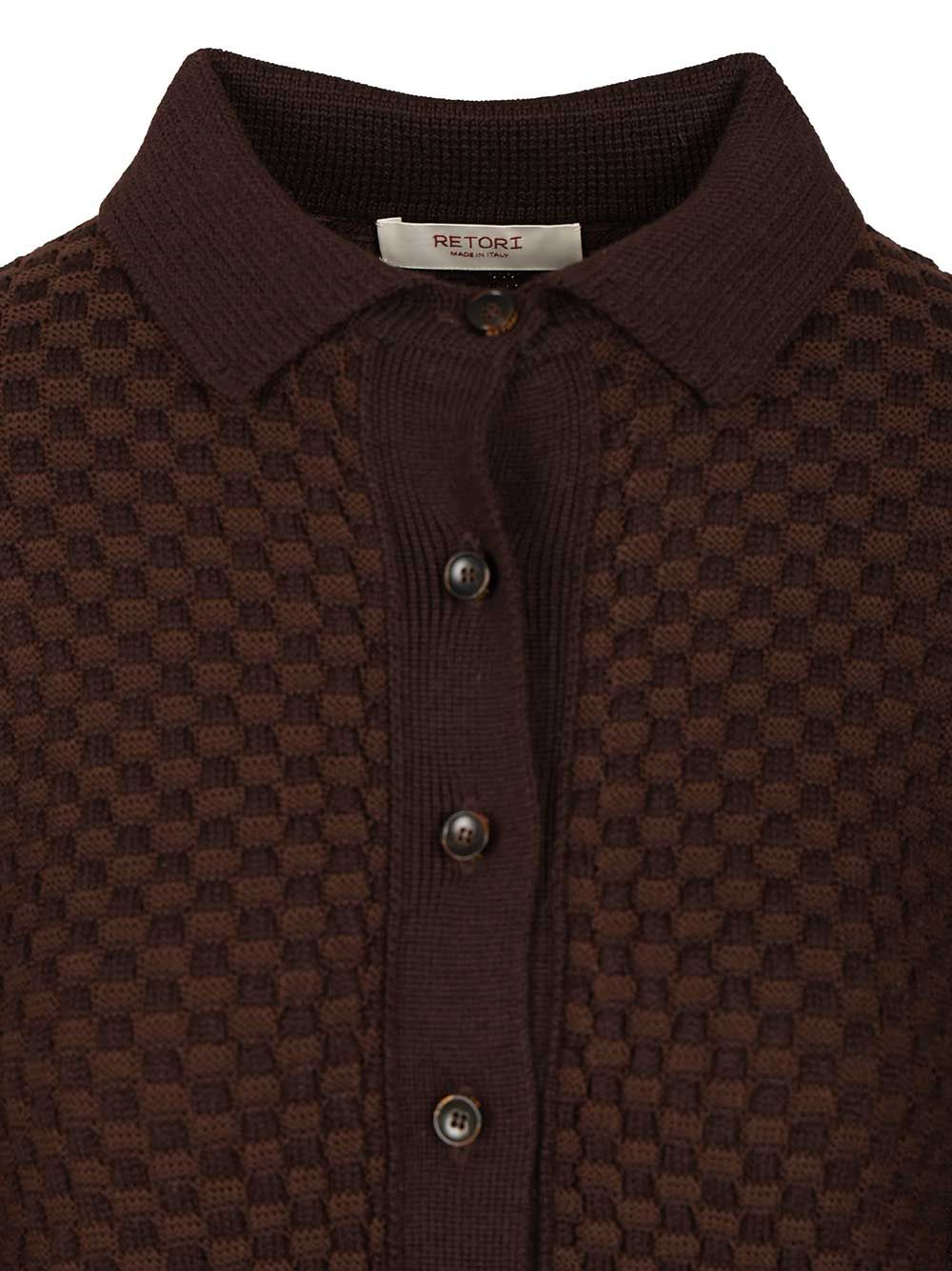 Retori Knitted Cardigan Knitwear - Brown | d3c94da71e7db898a6b6e65075fe1493e956c716
