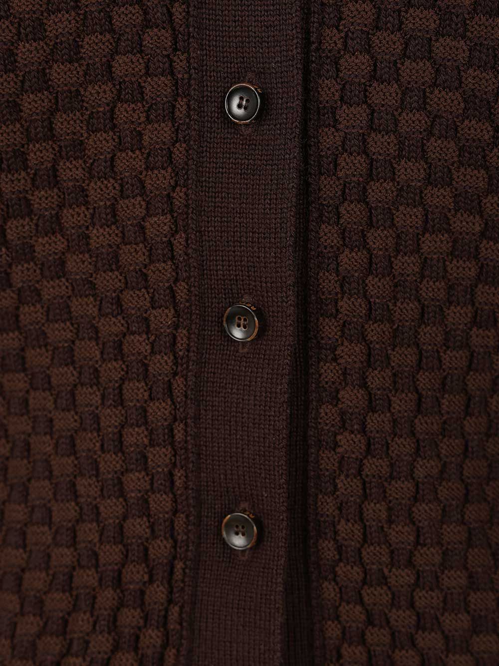 Retori Knitted Cardigan Knitwear - Brown | 57aeb2282d826fcd6693bb12921d0a8583ba84c2