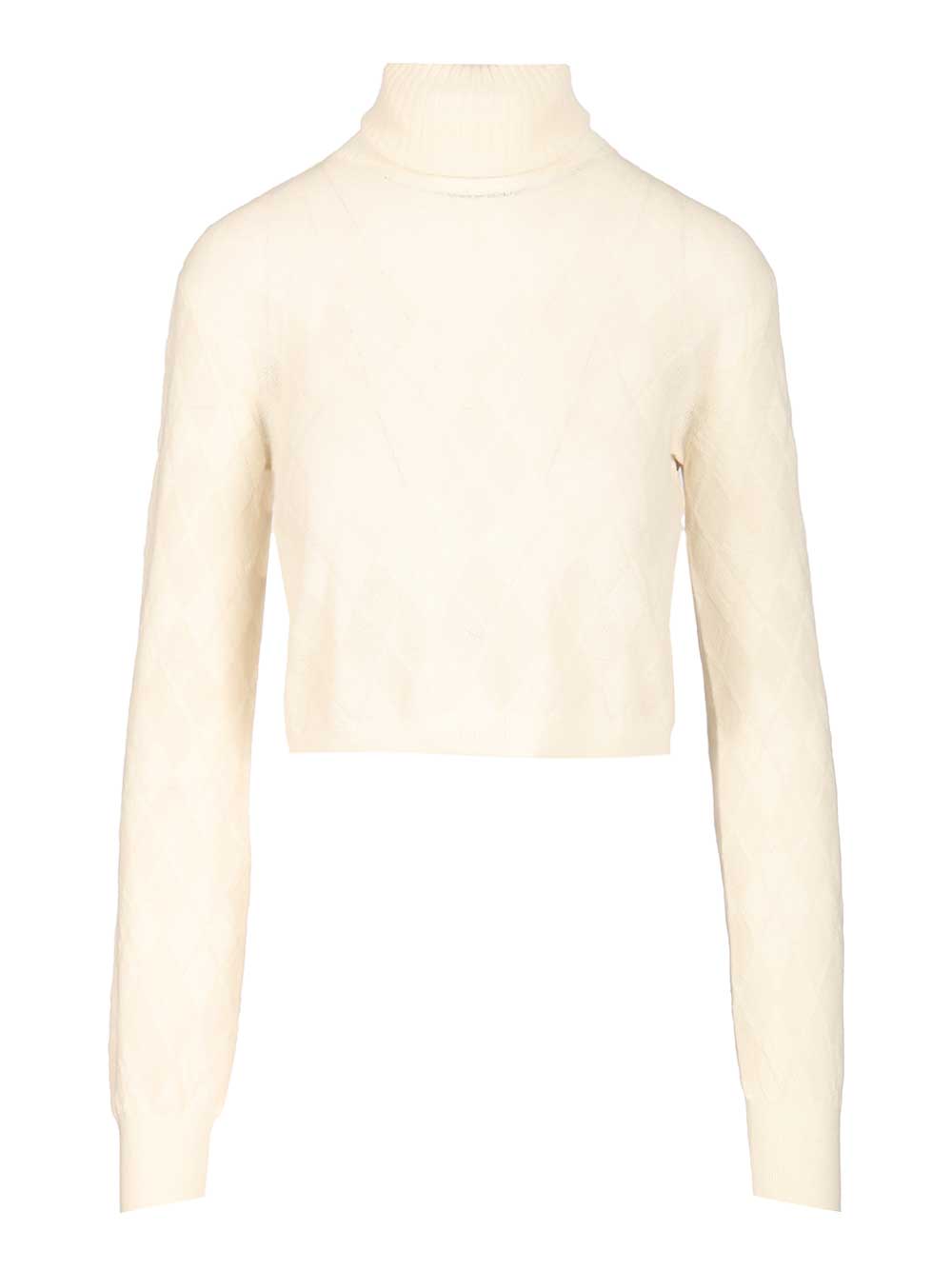Retori Crop Top Knitwear - White | 65d31b88cc3e8930a1ac7ca550ae5a6c8dc876c9