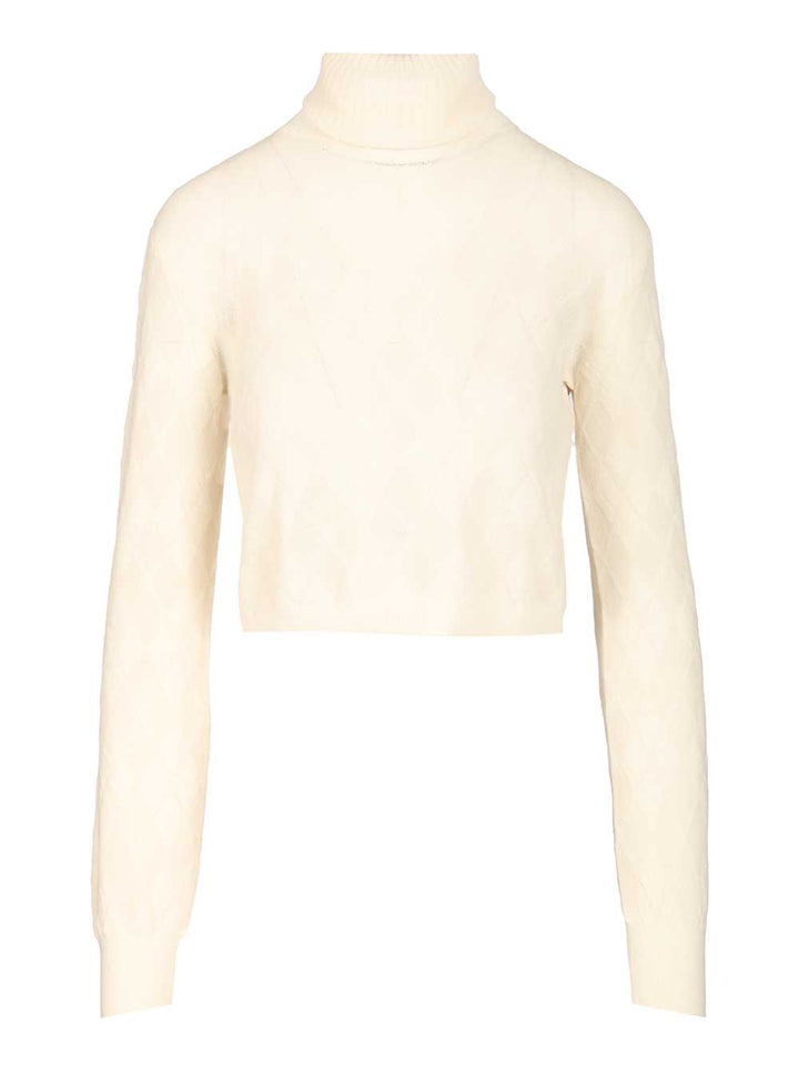 Retori Crop Top Knitwear - White | 65d31b88cc3e8930a1ac7ca550ae5a6c8dc876c9