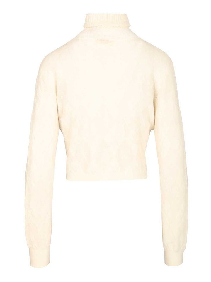 Retori Crop Top Knitwear - White | 3bc93e84ddb4b18a6d2a365e7616476d577476af