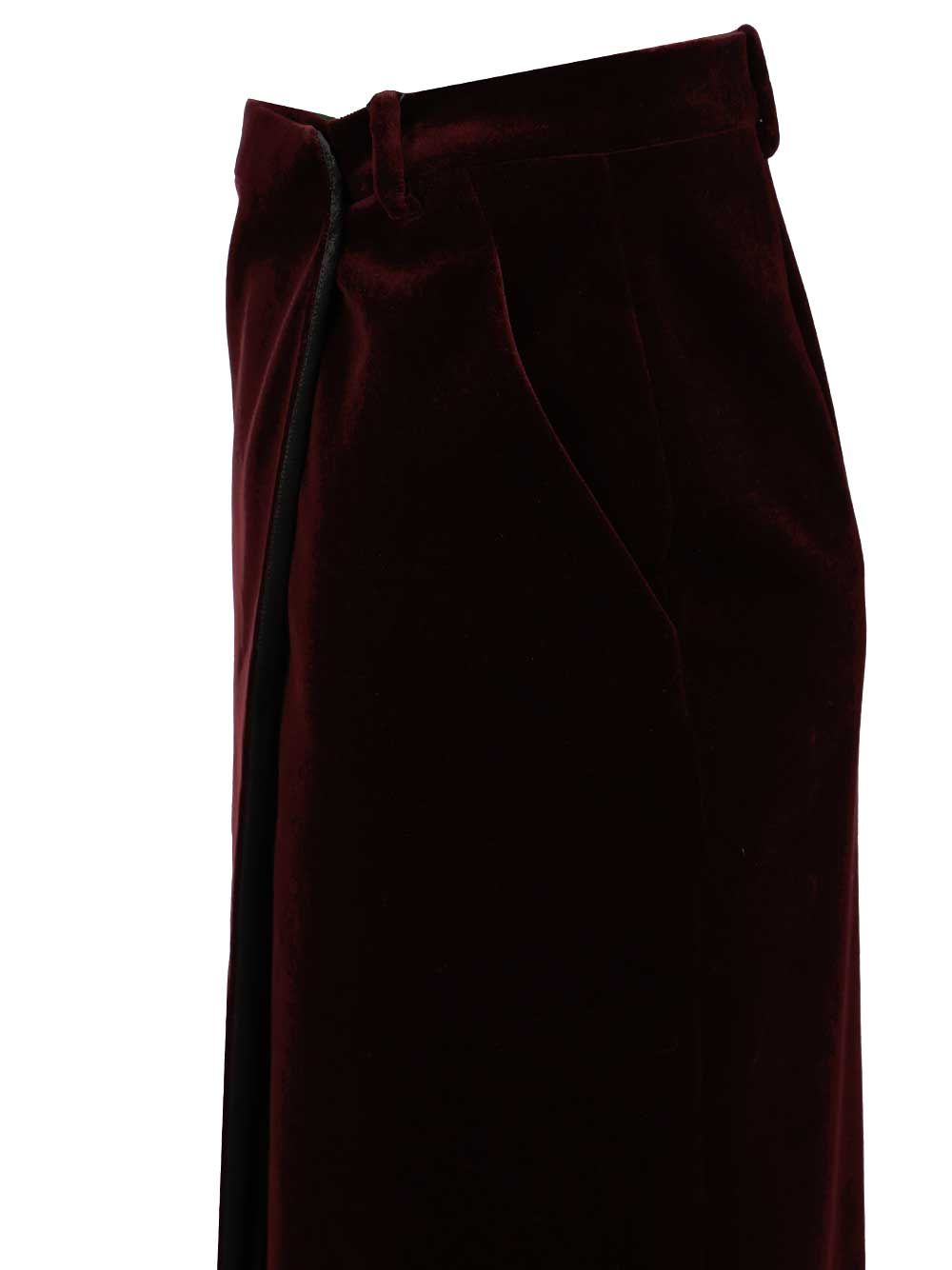 Saint Laurent Wrap Midi Skirt Skirts - Bordeaux | 7e00c88dcb5dd12e9c37e7fe89528f9c26f29b41