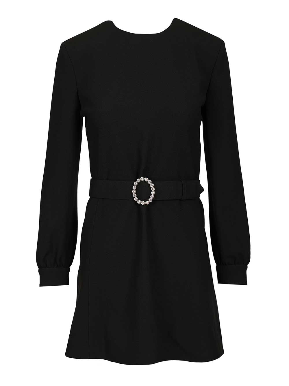 Saint Laurent Mini Dress In Sable Dresses - Black | dd5235318390a1929eb6513d41d3e9be0676df5f