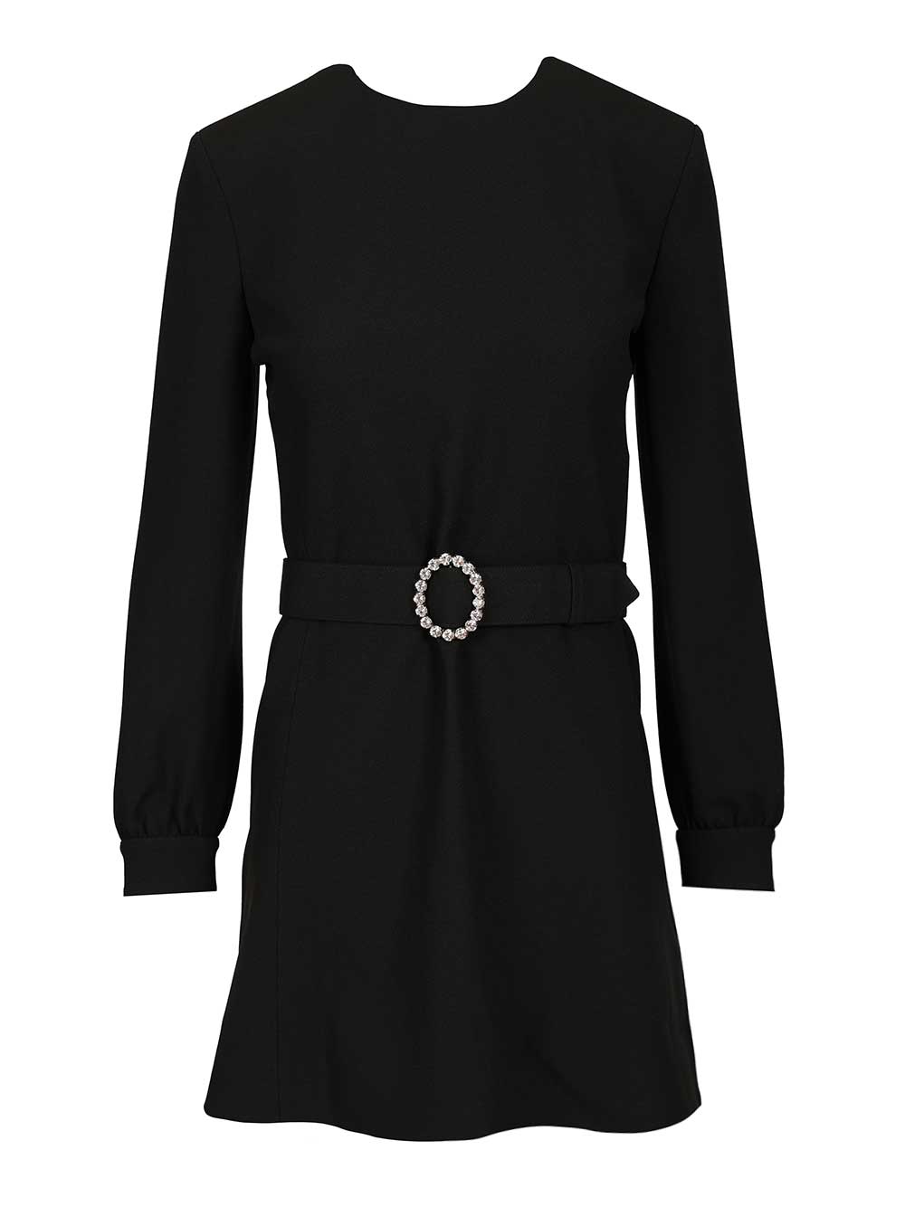 Saint Laurent Mini Dress In Sable Dresses - Black | d497619525fe466d4a63878a00fc4c47e72e8e6d