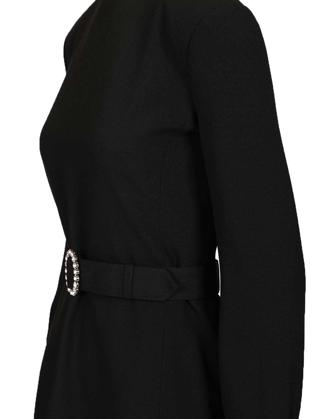 Saint Laurent Mini Dress In Sable Dresses - Black | 31a9ca6f957cd87b3a4518371103ebbd2c875280
