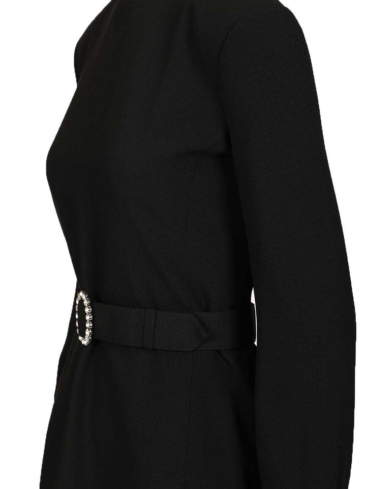 Saint Laurent Mini Dress In Sable Dresses - Black | 975c00fce51cf63c80ab15266d037ff0cd8d4293