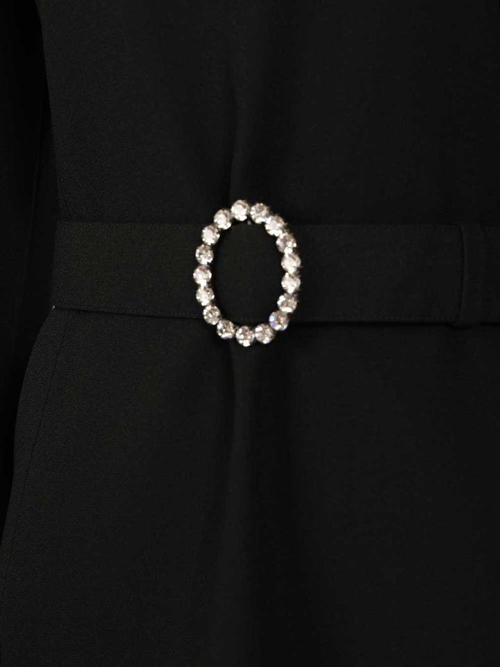 Saint Laurent Mini Dress In Sable Dresses - Black | 6aefbc78888d1f1c3784ef7745e45e4552f9ab3c