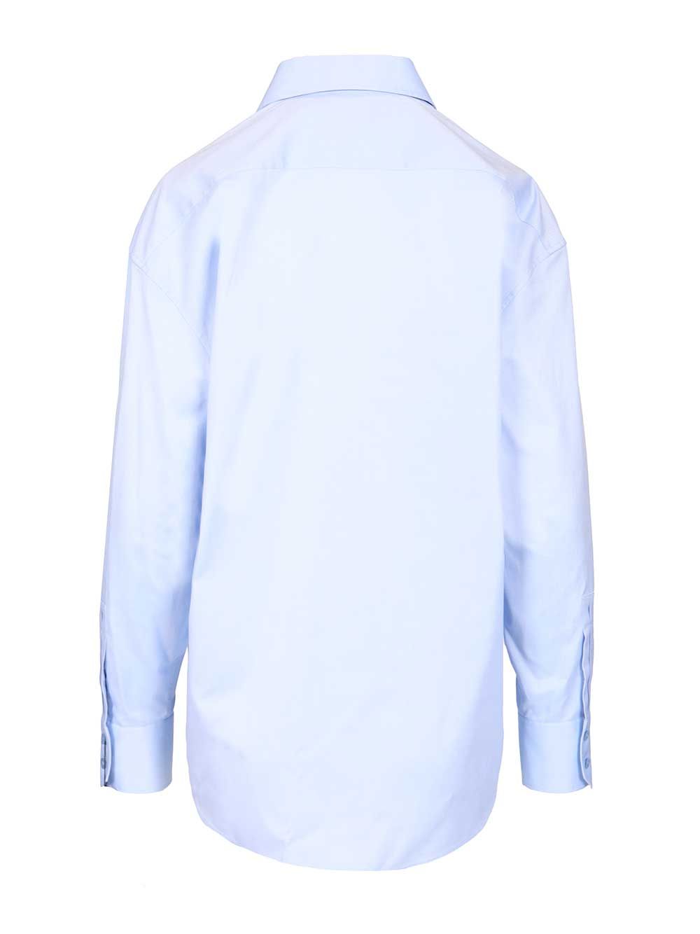 Saint Laurent Oxford Cotton Shirt Shirts - Light blue | fbe28544b24842a87f969ccb0e86f0701a1fed52