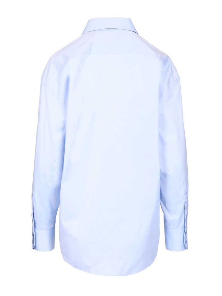Saint Laurent Oxford Cotton Shirt Shirts - Light blue | fbe28544b24842a87f969ccb0e86f0701a1fed52