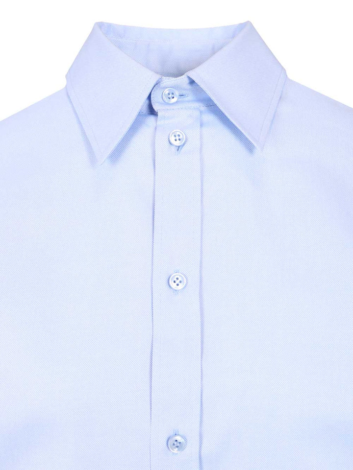 Saint Laurent Oxford Cotton Shirt Shirts - Light blue | ecaca1132b6dd87958be3c9025fd7819af8933b4