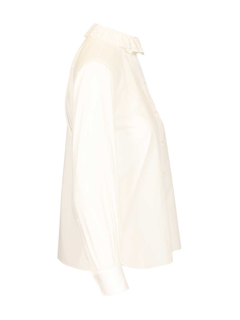 Saint Laurent Cotton Poplin Shirt Shirts - White | 731291a0210c894d17a0d48ff553843c28364efa