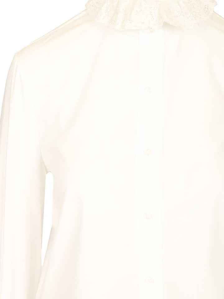 Saint Laurent Cotton Poplin Shirt Shirts - White | 123e10b269cb89231f583c018726cc7276c12bb4