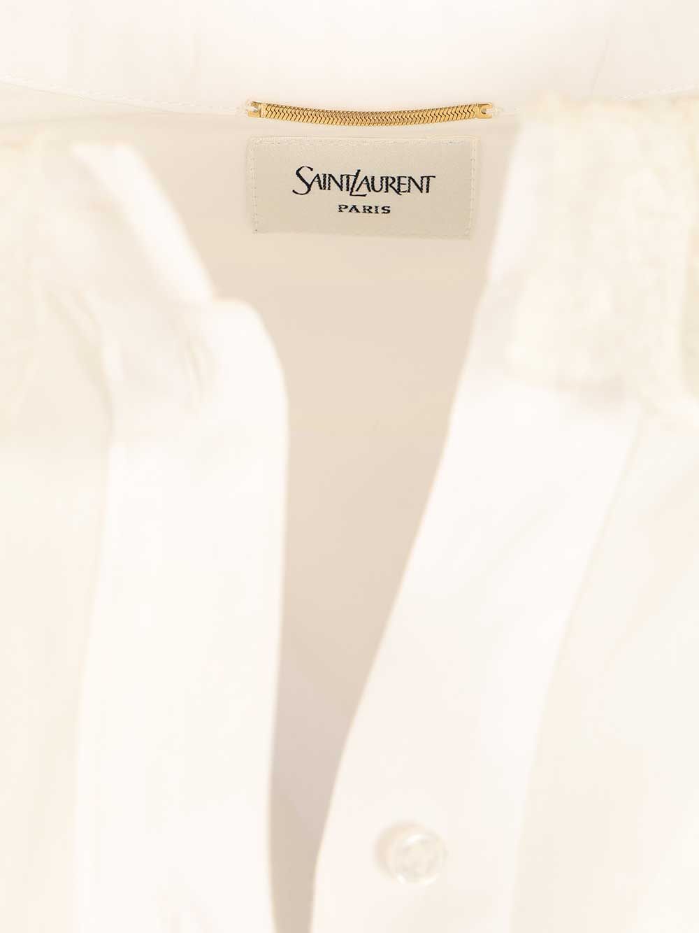 Saint Laurent Cotton Poplin Shirt Shirts - White | c6169ed366d188f173c8735db0dac593f148fa19