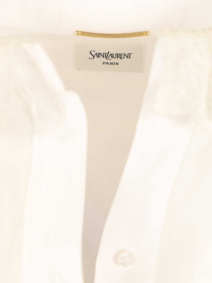 Saint Laurent Cotton Poplin Shirt Shirts - White | c6169ed366d188f173c8735db0dac593f148fa19