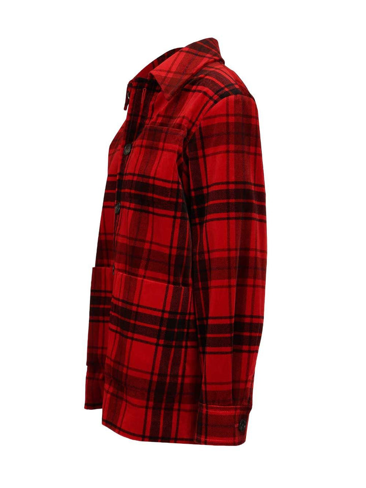 Saint Laurent Tartan Velvet Jacket Shirts - Red | 885615cbc13fbda8d1ee36e929f782cb58f97553